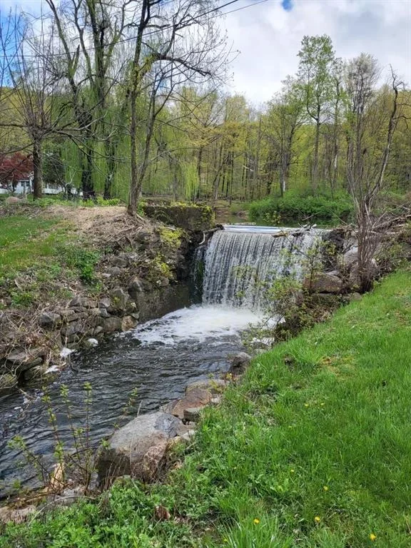 Stream and waterfall in the property setting