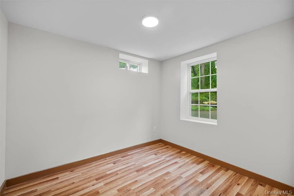 Completed lower-level room