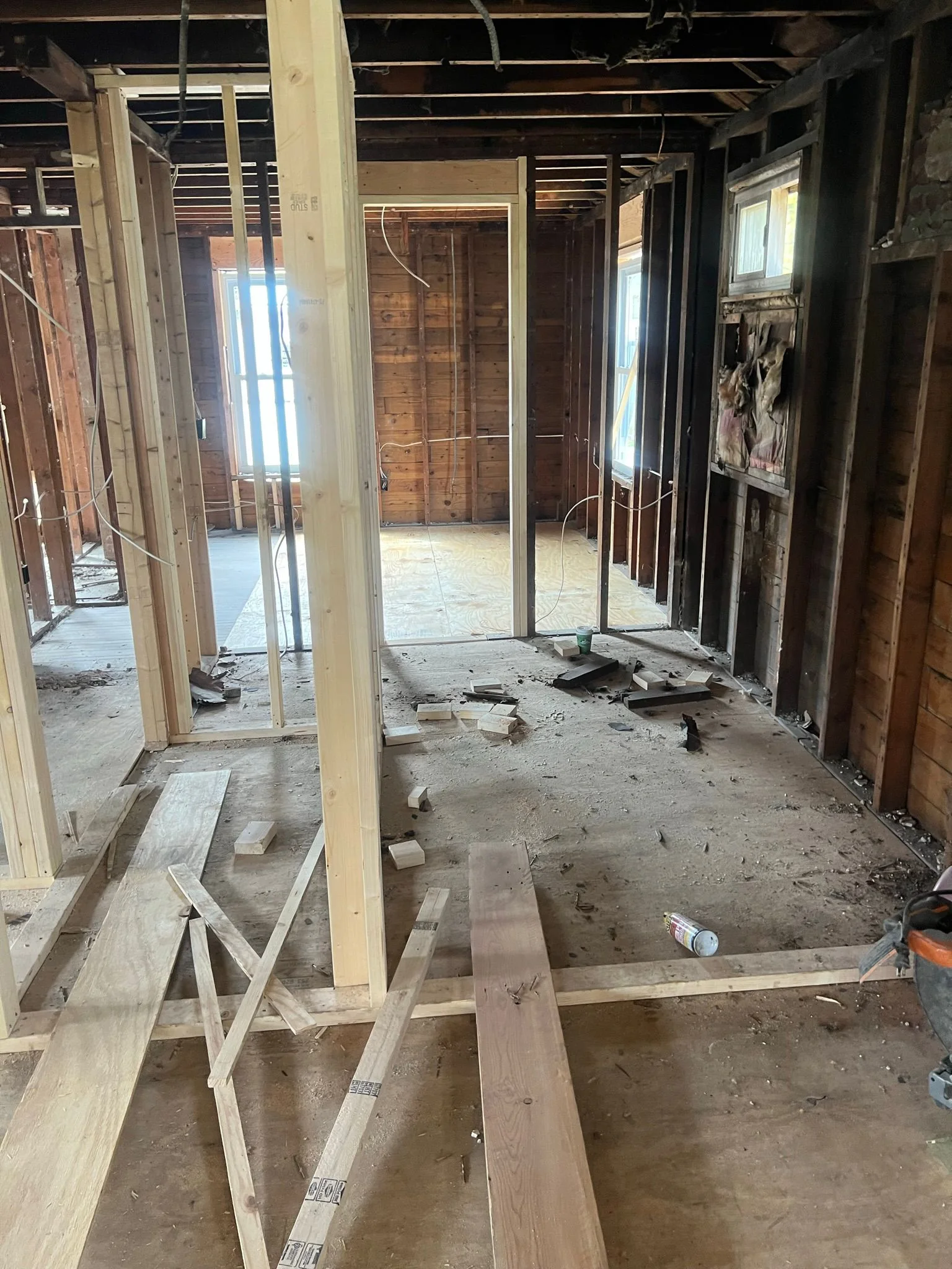 New interior partitions