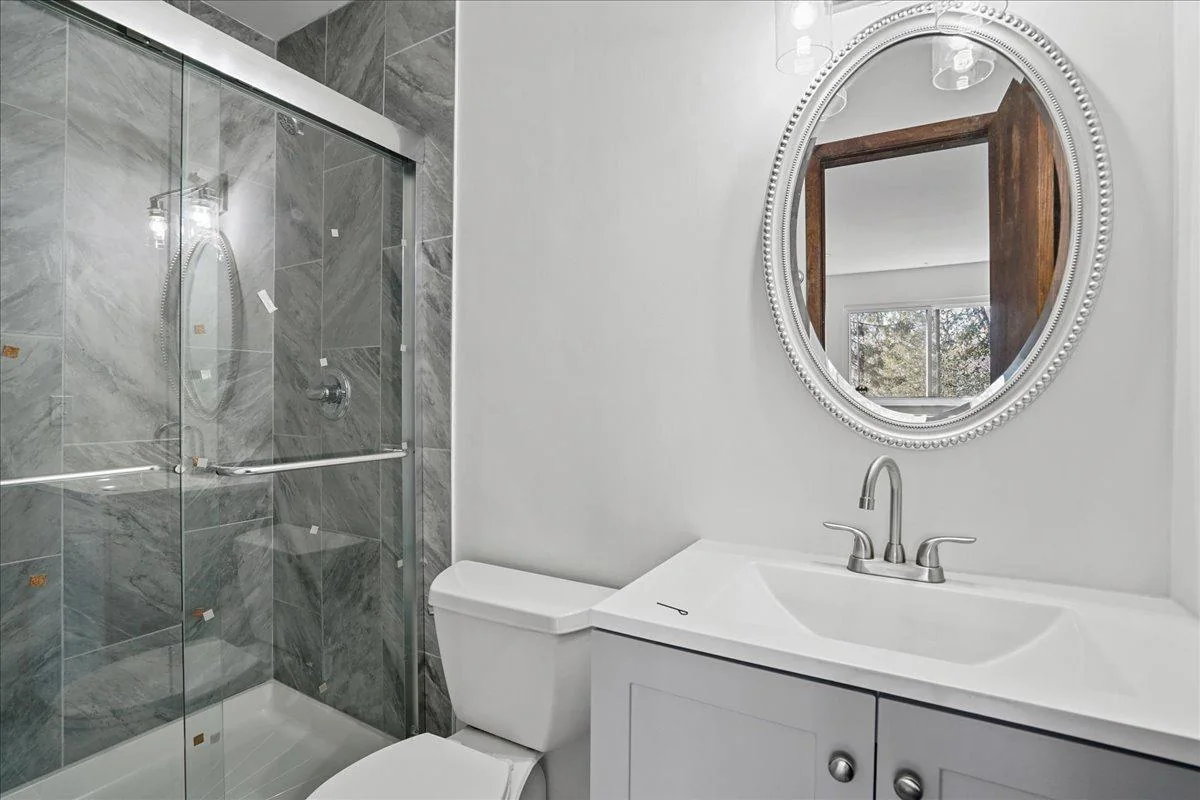 Completed tiled bathroom