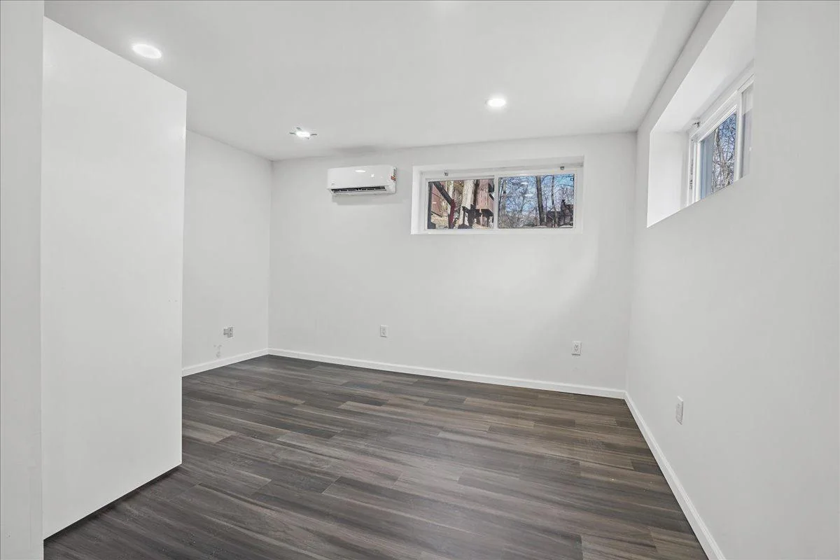 Finished lower-level room