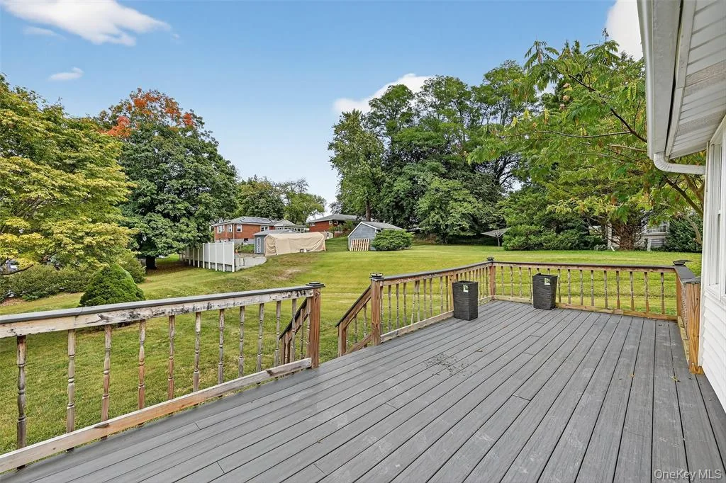 Rear deck and open yard