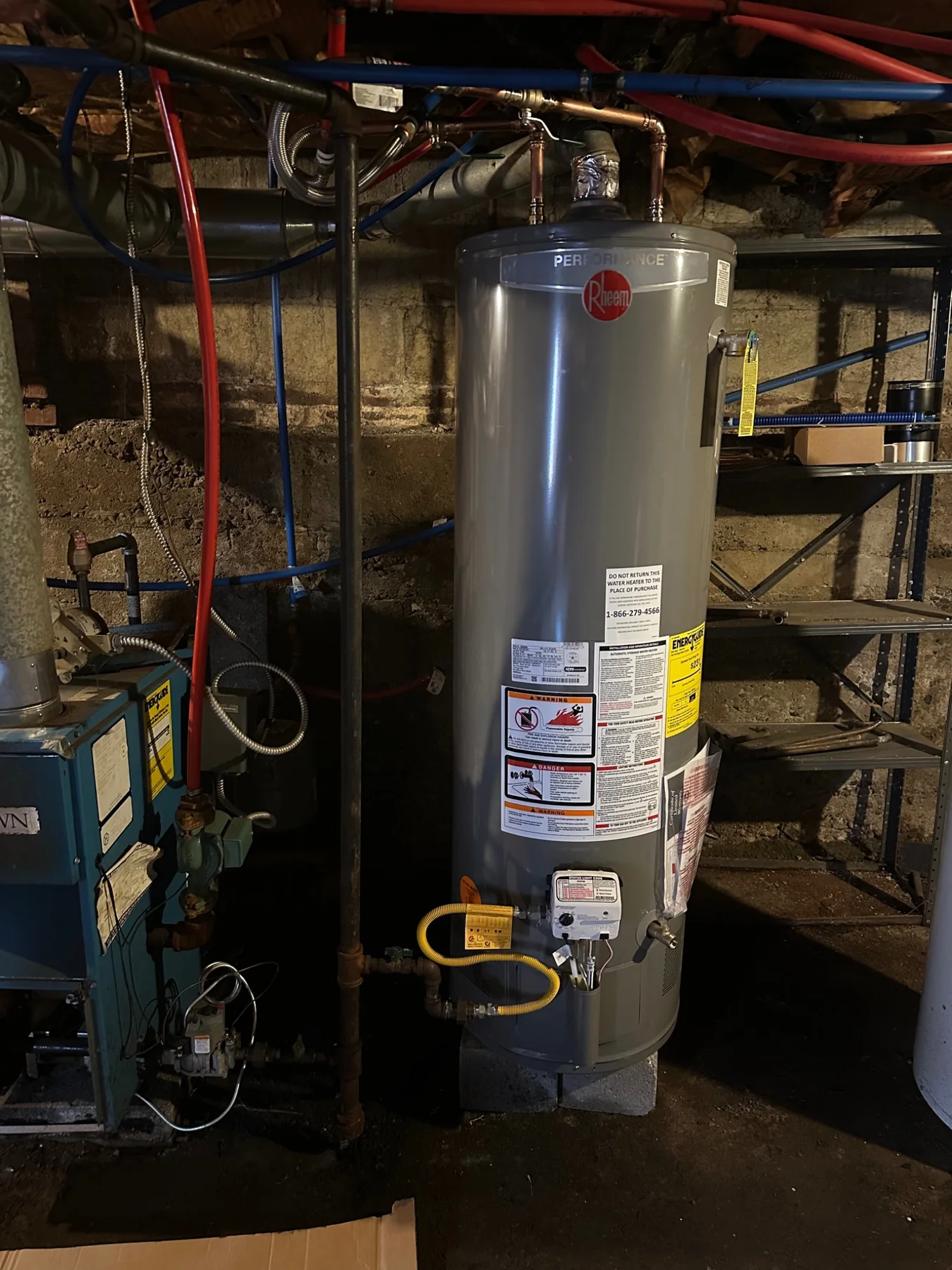 Water-heating equipment and utility plumbing
