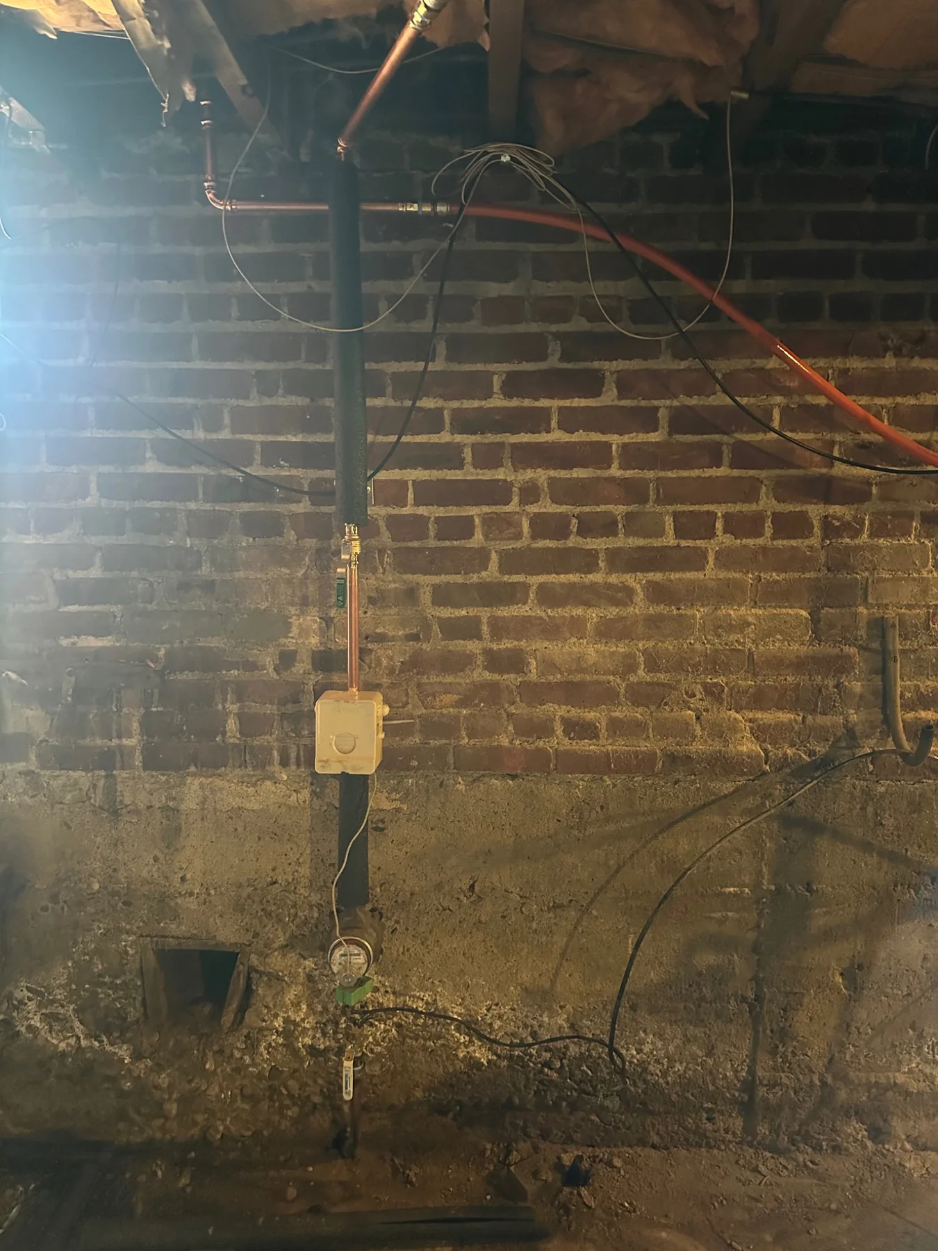 Water service and plumbing connection work