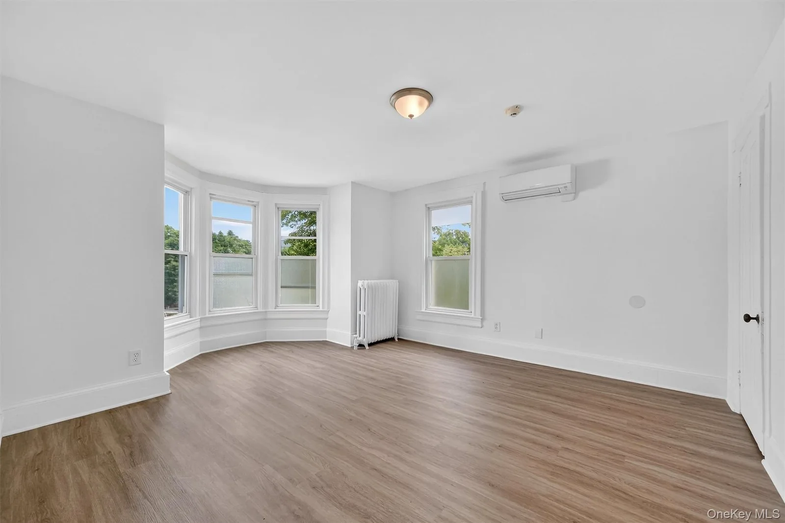 Completed second-floor bay-window room