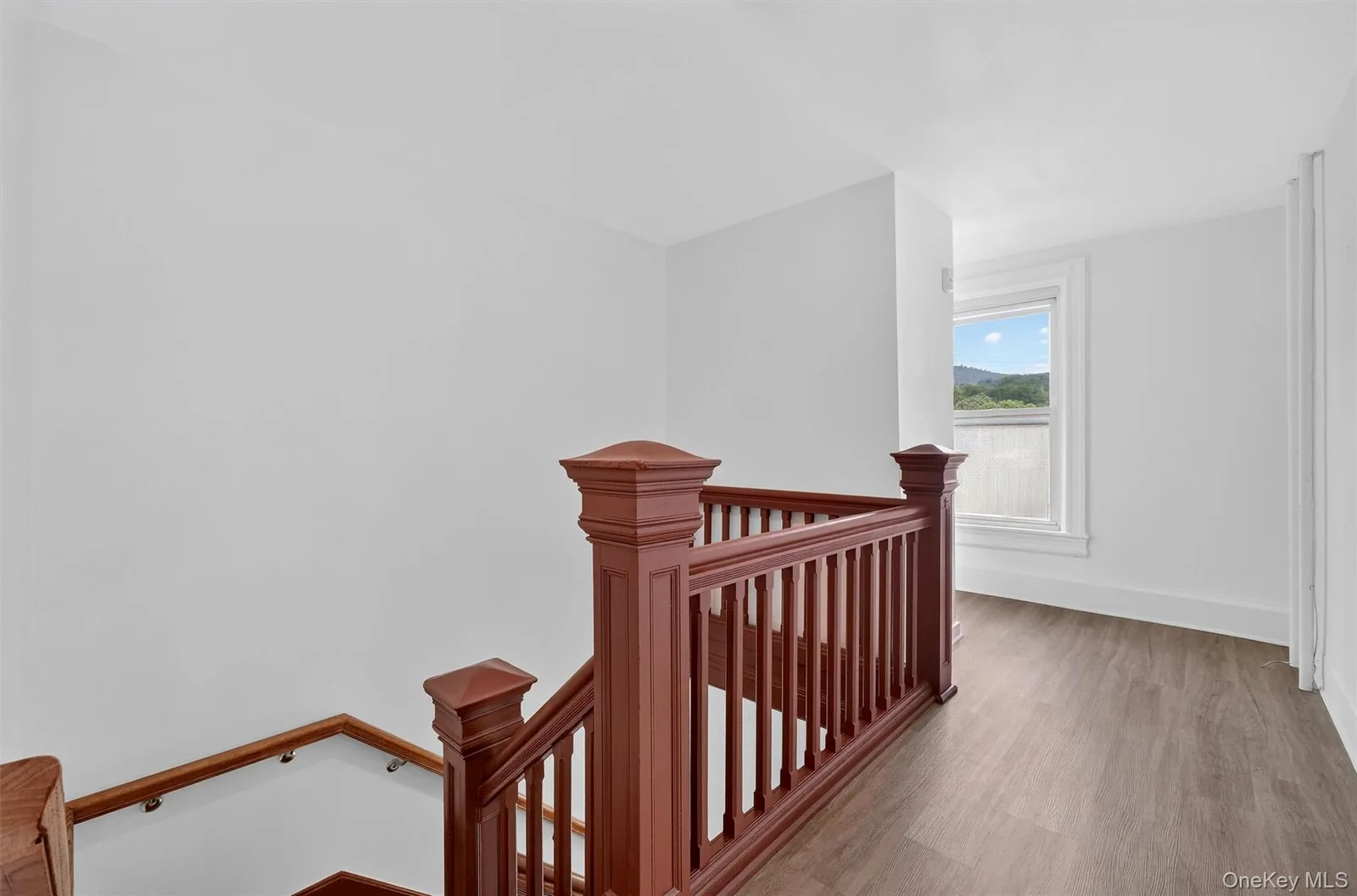 Completed second-floor upper landing