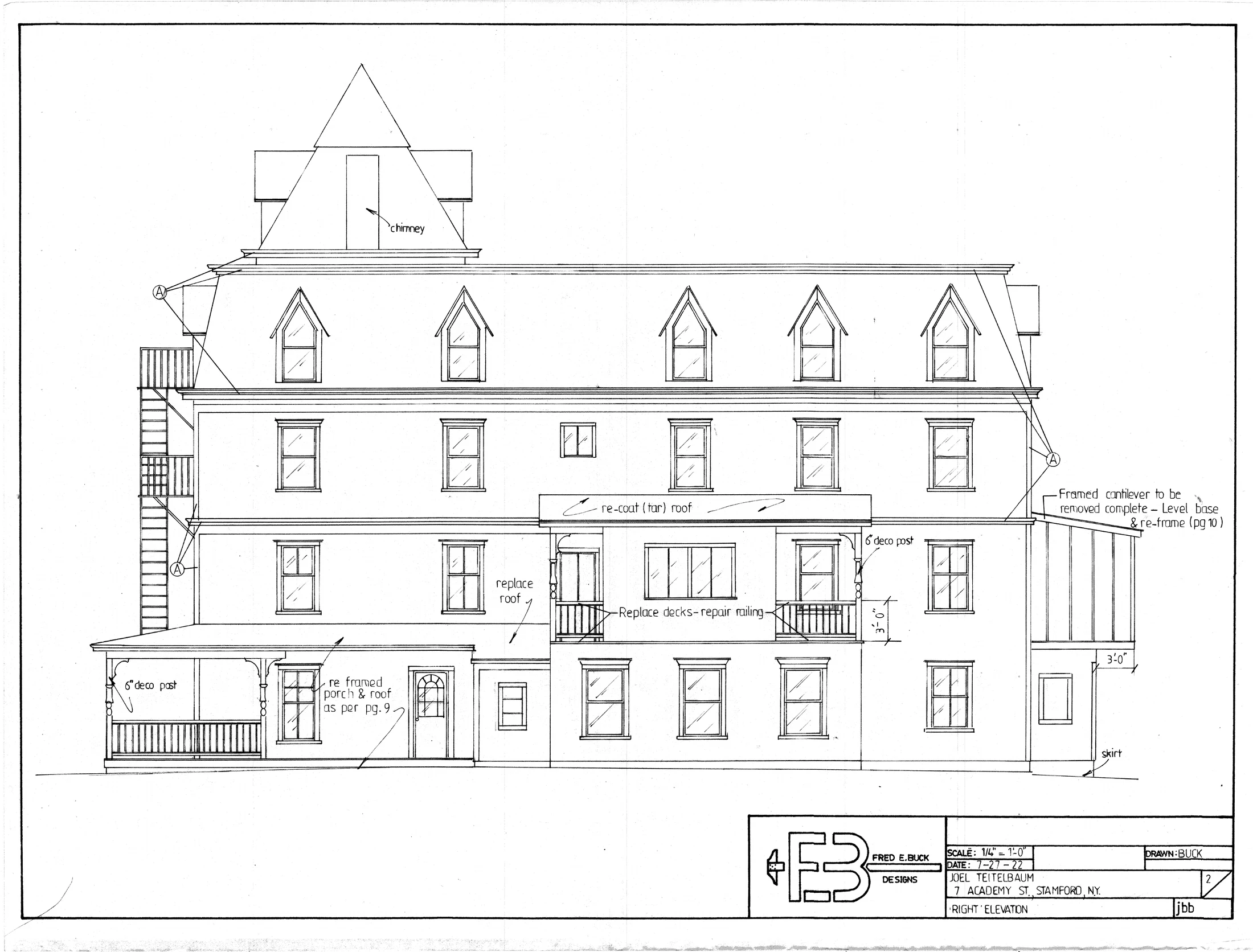 Sheet 2 right elevation