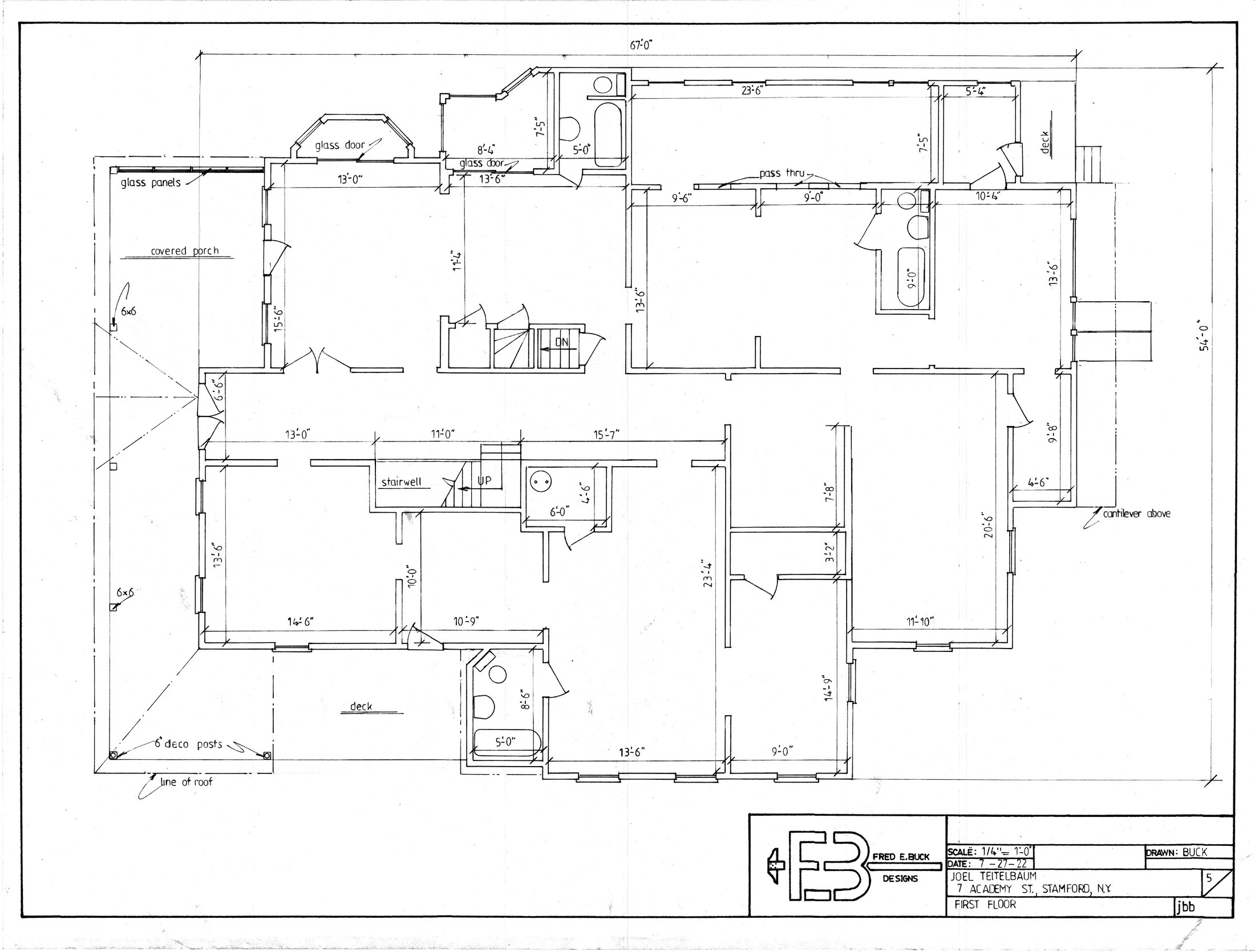 First-floor plan for 7 Academy Street