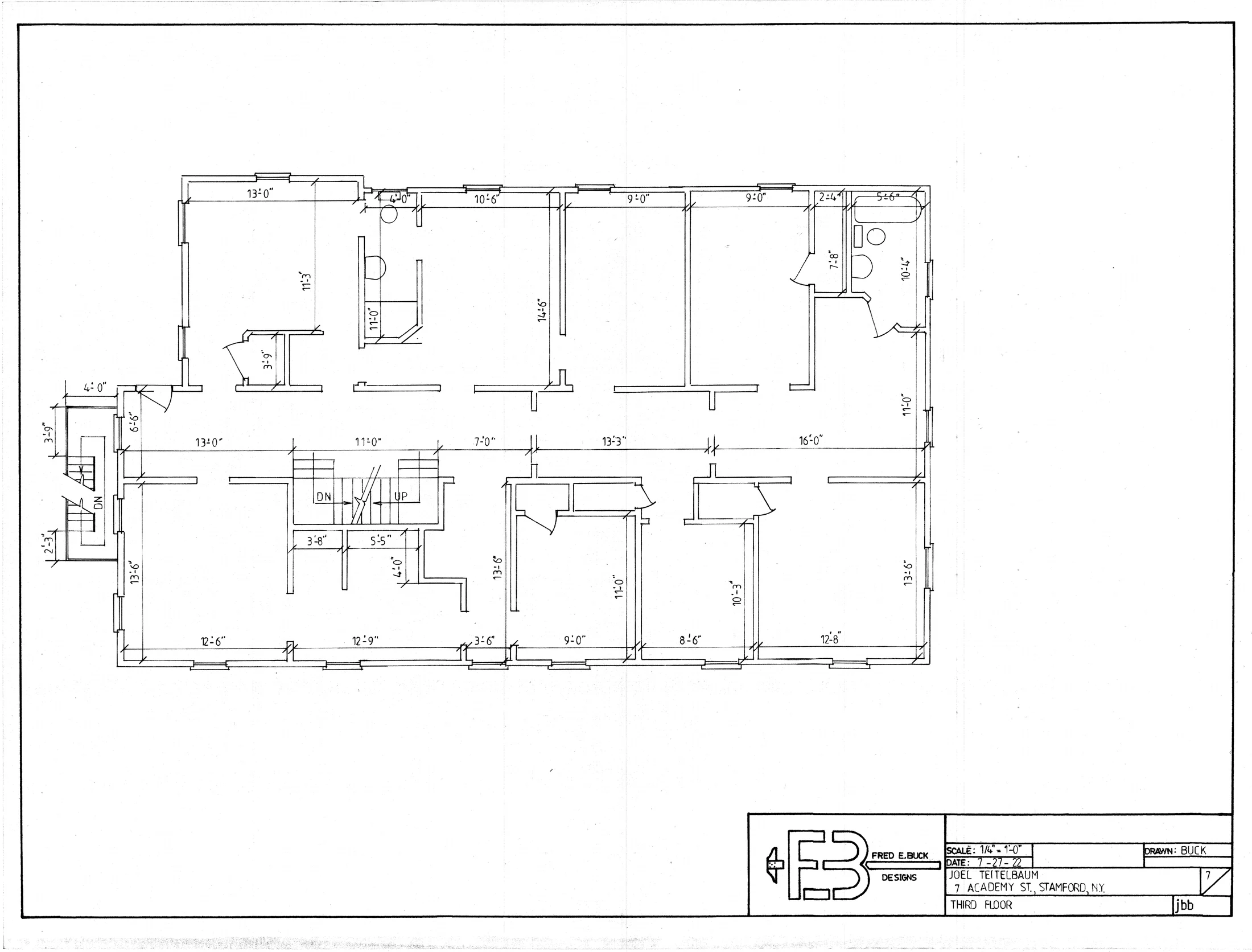 Sheet 7 third-floor plan