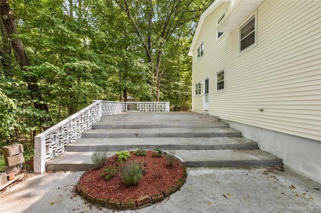 Completed rear patio and steps