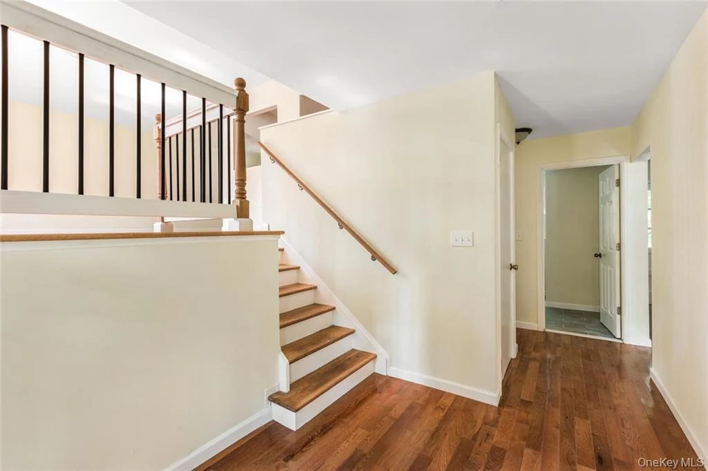 Completed stair and entry area